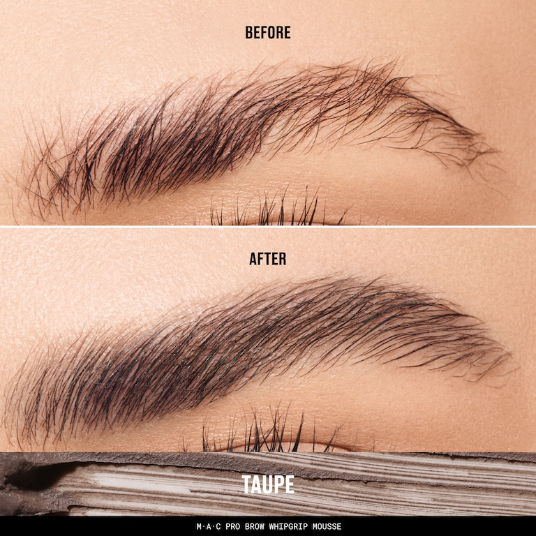 MAC Pro Brow WhipGrip Mousse, 4.0 g, Taupe, Model, medium