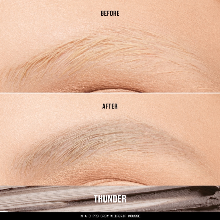 MAC Pro Brow WhipGrip Mousse, 4.0 g, Thunder, Model, light