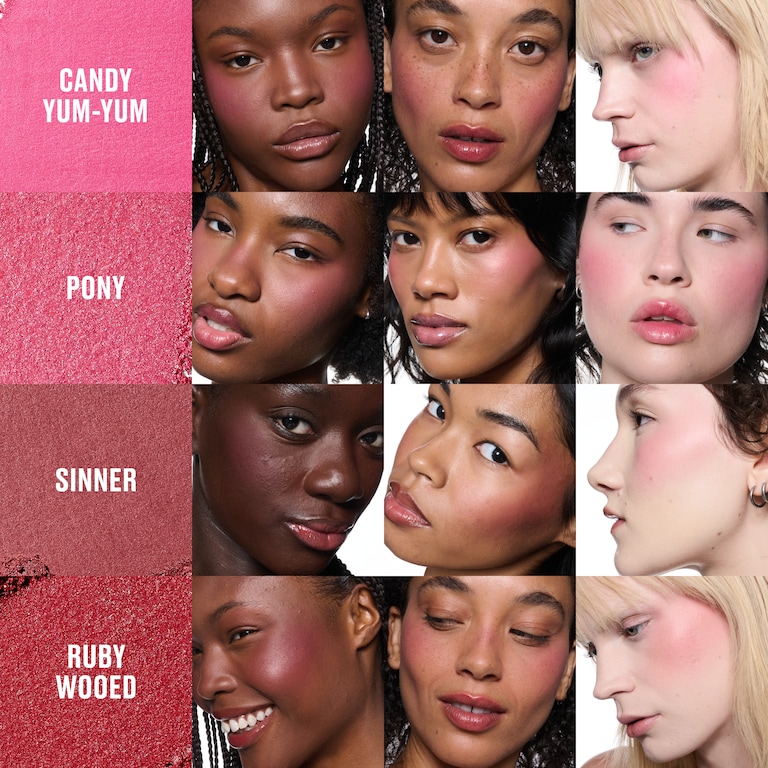 Skinfinish Colourstruck Blush, 4.5 g, Ruby Wooed, Model, multiple