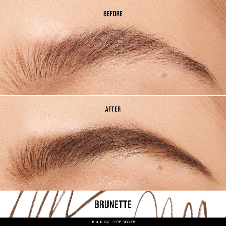 MAC Pro Brow Styler Fill & Shade Brow Pencil, 0.08 g, Brunette, Model, light