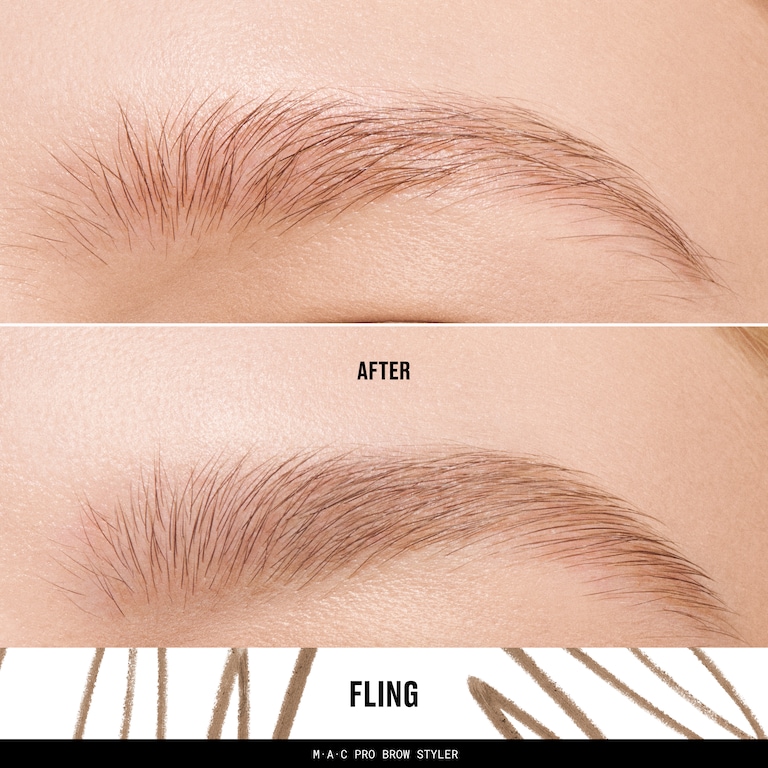 MAC Pro Brow Styler Fill & Shade Brow Pencil, 0.08 g, Fling, Model, light