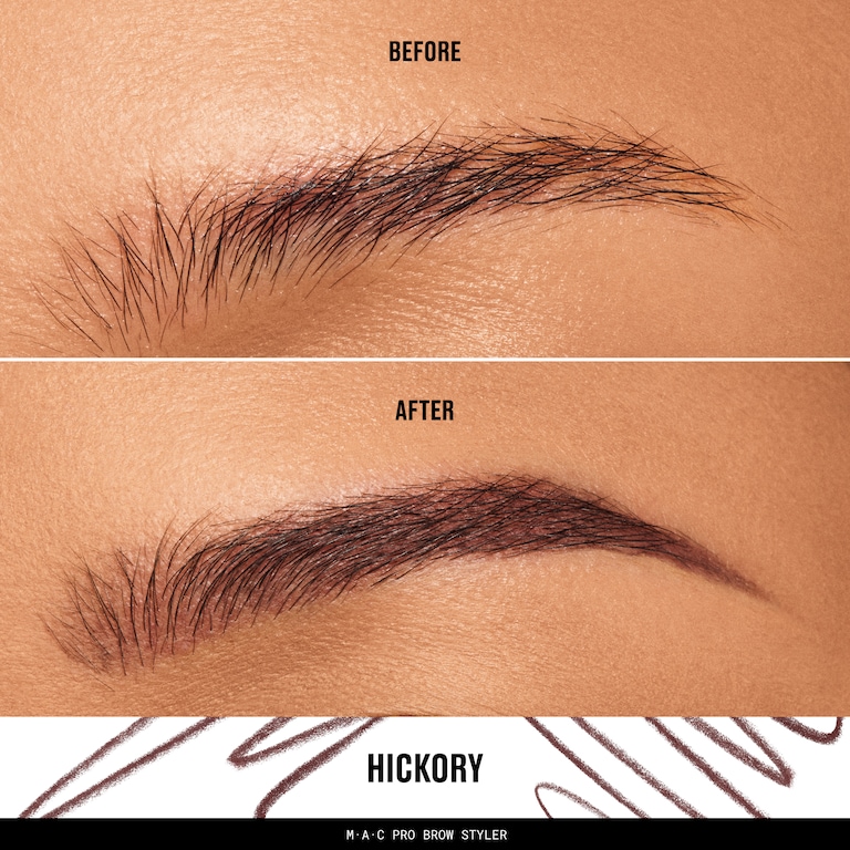 MAC Pro Brow Styler Fill & Shade Brow Pencil, 0.08 g, Hickory, Model, medium