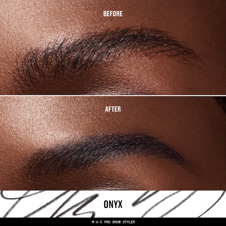 MAC Pro Brow Styler Fill & Shade Brow Pencil, 0.08 g, Onyx, Model, deep