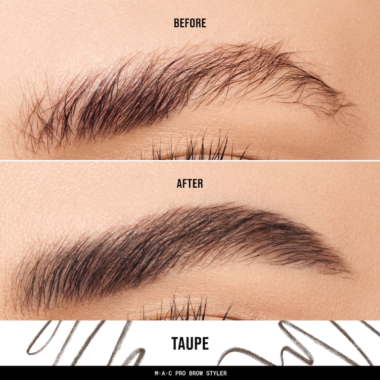 MAC Pro Brow Styler Fill & Shade Brow Pencil, 0.08 g, Taupe, Model, light