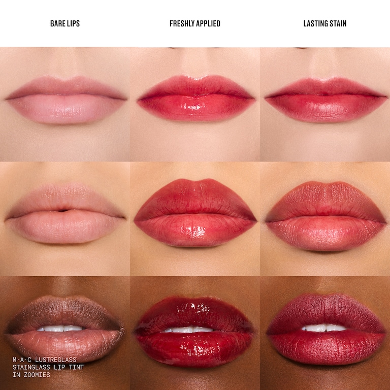 Lustreglass Stainglass Lip Tint, 3.0 ml, Zoomies, Model