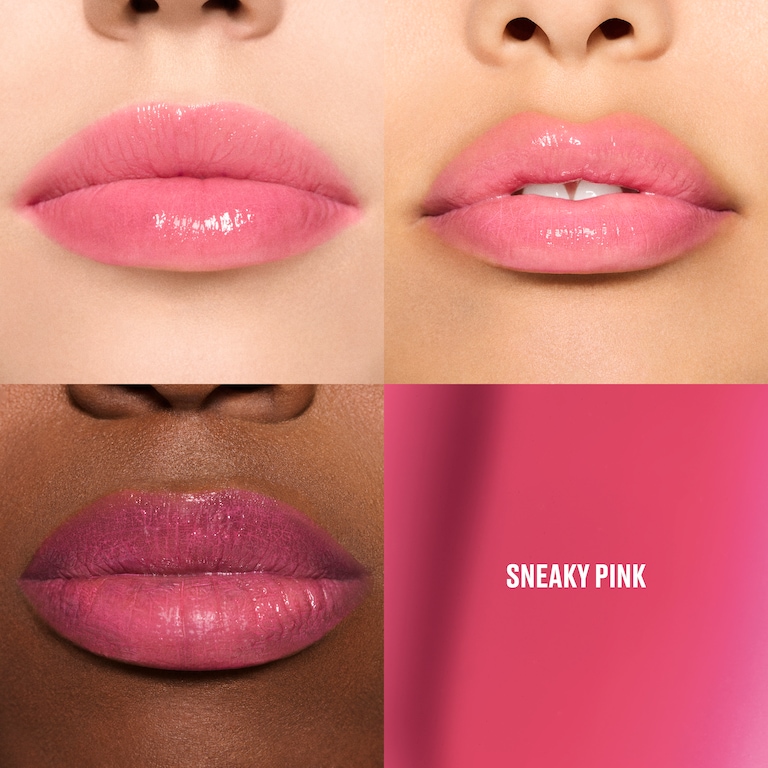 Lustreglass Stainglass Lip Tint, 3.0 ml, Sneaky Pink, Model, multiple