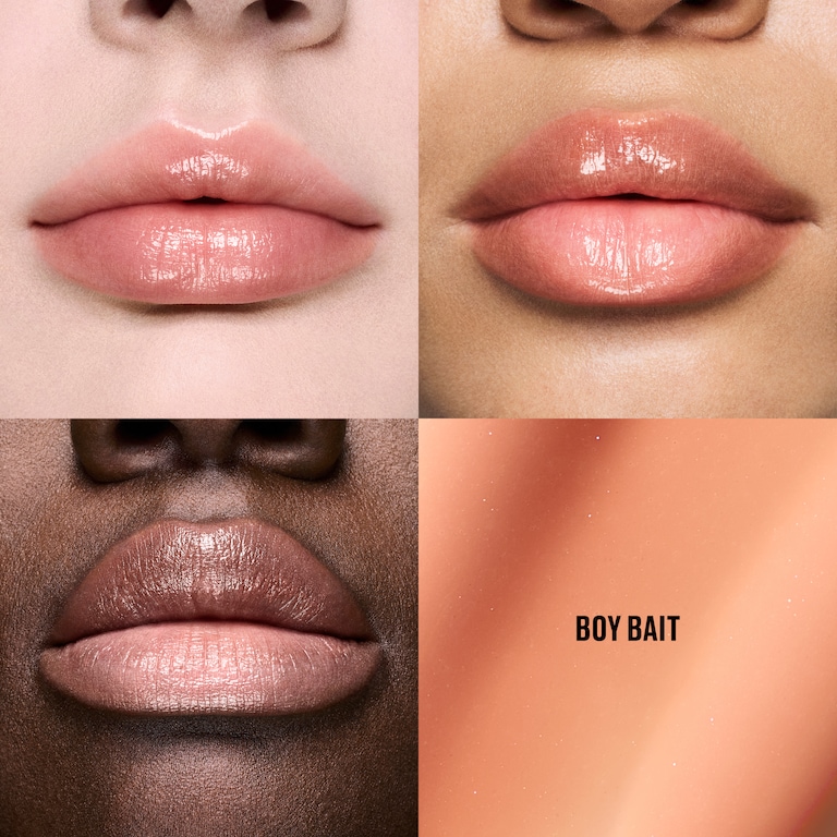 Lipglass Cushion High-Pigment Lip Oil, 5.0 ml, Boy Bait, Model, multiple