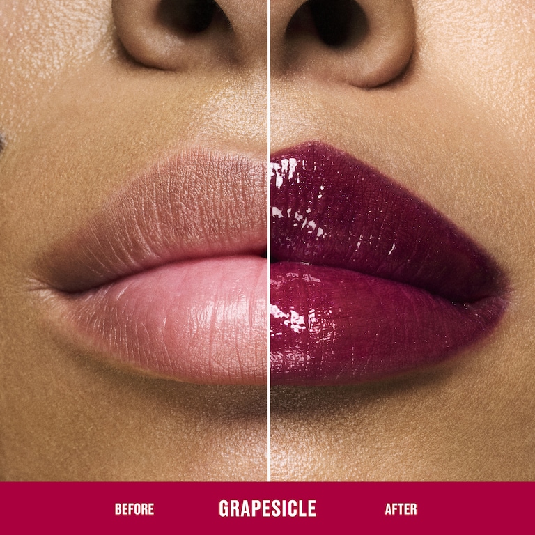 Lipglass Cushion High-Pigment Lip Oil, 5.0 ml, Grapesicle, Model