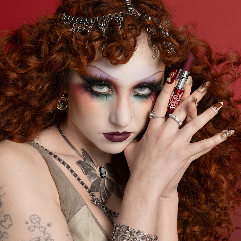 M·A·Cximal Silky Matte VIVA GLAM x Chappell Roan Lipstick, 3.5 g, UnNatural Red Head, Alt