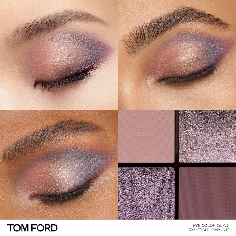 Runway Eye Color Quad Poudre, 11.0 g, 38 Metallic Mauve, 38, Model, multiple