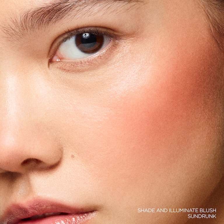 Shade and Illuminate Blush, Sundrunk, 5, 6.5g, Model, Light Skin Tone